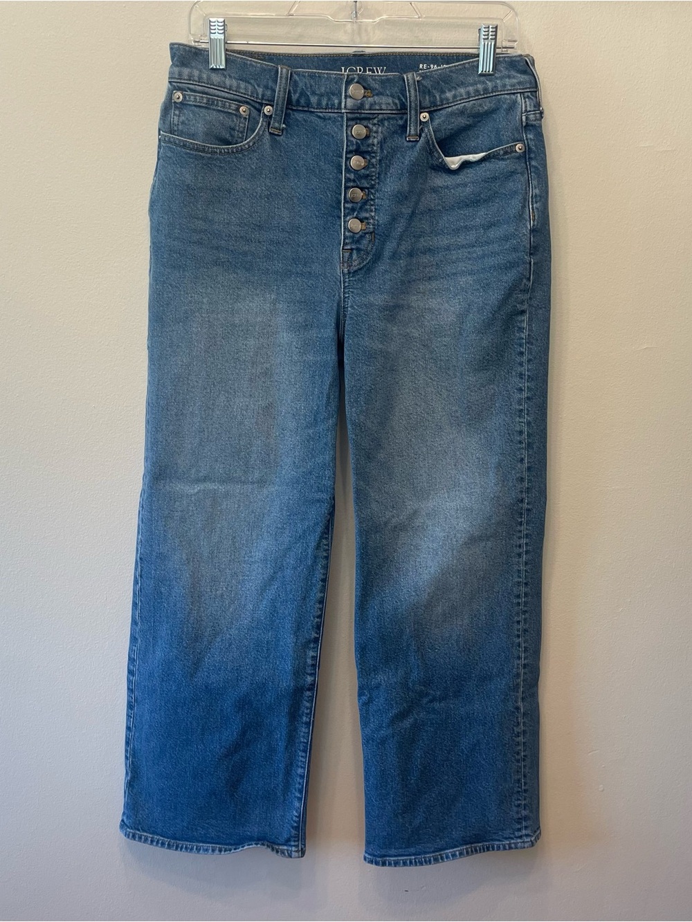 J Crew 96’ Slim Wide Leg Jeans size 29 medium wash Crop Jean